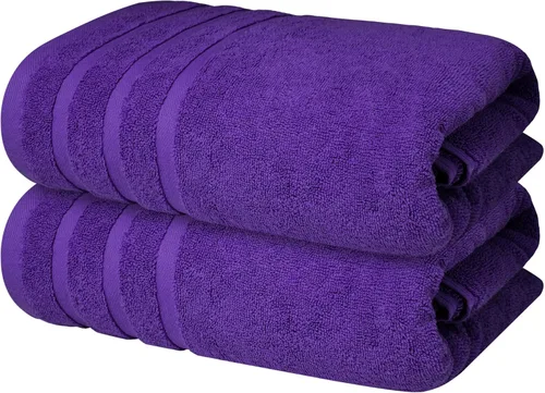 Miniatura 9 de Infinitee Xclusives Juego de 2 toallas de baño de lujo 100% algodón (27 x 54 pulgadas), suaves, absorbentes, de secado rápido, toallas perfectas