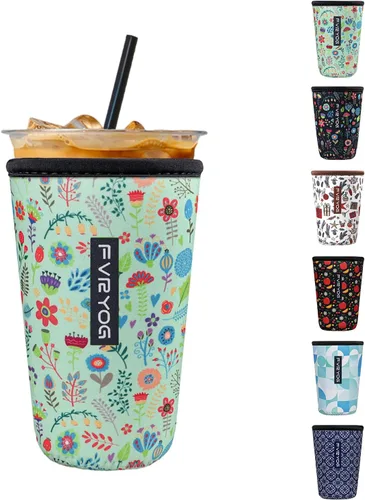 Miniatura 30 de Fundas de neopreno reutilizables aisladas para café helado, fundas para tazas de café helado, fundas para bebidas heladas y calientes