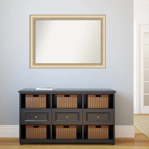 Miniatura 6 de Amanti Art Espejo de pared, elegante espejo con marco de miel cepillada para decoración de pared o uso como espejo de baño para sobre el fregadero
