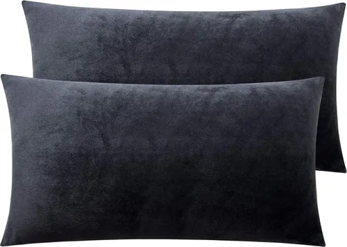 Miniatura 42 de NTBAY - Fundas de almohada de terciopelo con cierre para niños pequeños, 2 unidades, acogedoras, de lujo, de franela y felpa, para viajes, 33 x 46