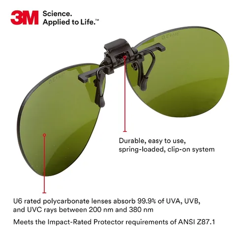 Miniatura 2 de 3M Lentes rebatibles para soldado contra luz infrarroja para anteojos de protección, 40427- 00000 -10 Shade 3 (paquete de 1)