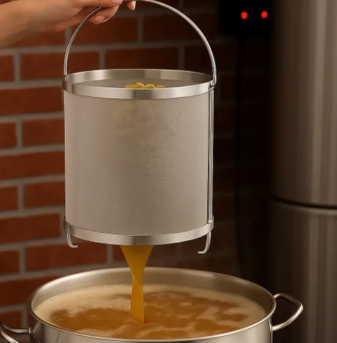 Miniatura 2 de Gekufa Hop Filter - Filtro de acero inoxidable 304 de 300 micras, 11.8 x 12.2 pulgadas, colador seco de lúpulo para cerveza casera, cerveza, vino