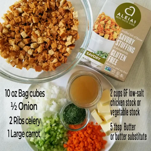 Miniatura 9 de Mezcla de Relleno Sabroso Sin Gluten de Aleia's – 10 oz (1 Paquete) – Relleno Clásico Navideño para Pavo, Pollo y Más – Sin Trigo, Sin Soja, Sin