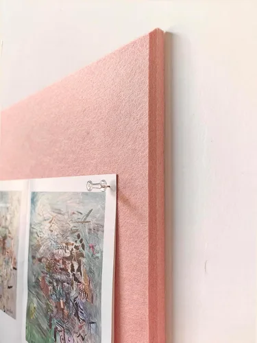 Miniatura 51 de Tabla de corcho alternativa de 24 x 36 pulgadas, paquete de 6 azulejos de pared de fieltro con pestañas adhesivas extraíbles seguras, tableros