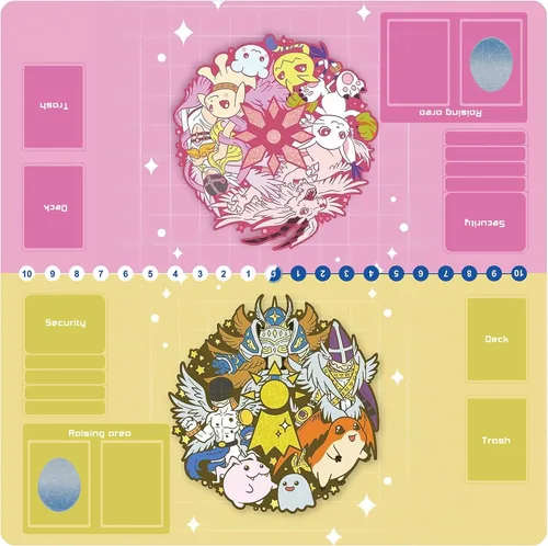 Miniatura 8 de DTCG - Tapete de juego para 2 jugadores, tapete de competición de juegos, tapete de cartas de 23.6 x 23.6 in, 23.6 x 23.6 pulgadas