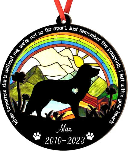 Miniatura 93 de Adorno personalizado para atrapasoles de sabueso afgano, adorno de Navidad de sabueso afgano, regalo para perro amante, sabueso afgano conmemorativo