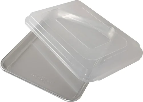 Miniatura 15 de Nordic Ware Naturals 45339 - Juego de utensilios para hornear de 3 piezas de aluminio, bandeja de un cuarto de hoja y bandeja para pasteles