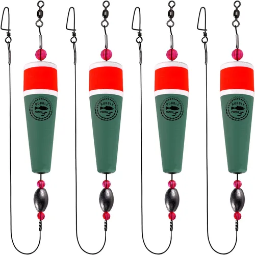Miniatura 12 de Flotadores de Pesca Aparejos Corchos Saltarines para Agua Salada Sonajero con Peso Bobbers Aparejos de Pesca