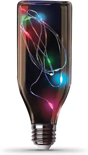 Miniatura 6 de Feit Electric FY/G25/SW/CR/LED 1W Bombilla LED G25 de Vidrio de Grieta de Hadas Mágica Decorativa, 12.4 cm x 7.9 cm, Luz Blanca Suave de 2700K