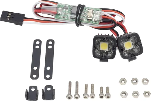Miniatura 9 de DKKY Luces de Coche RC LED Reflectores Escala 1/10 Accesorios de Crawler RC para Axial SCX10 90046 Traxxas TRX4 TRX6 Wraith RR10 MST Redcat Gen8