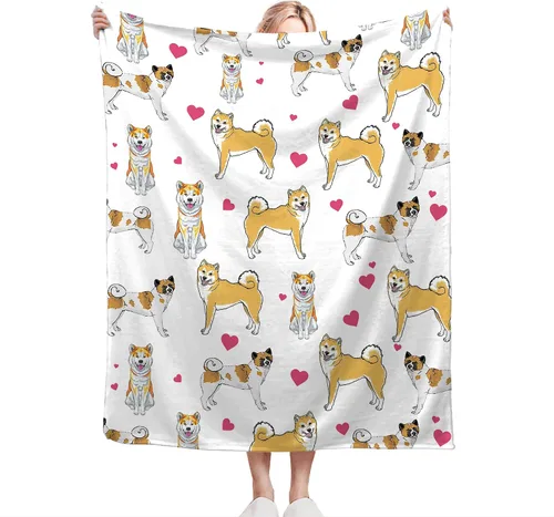 Miniatura 4 de Manta de Tiro de Perro Akita - Regalos y Decoración para Niñas, Mujeres, Niños, Adultos - Suave, Cálida y Acogedora de Vellón para Sofá, Sillón