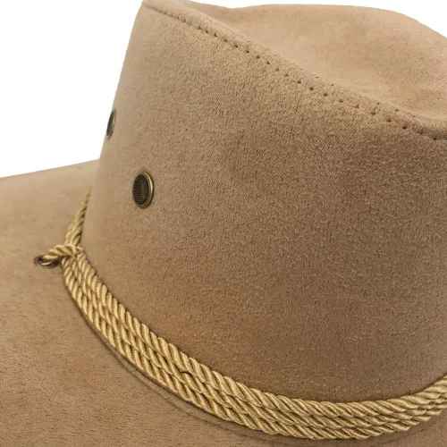 Miniatura 3 de Sandy Ting Sombrero vaquero occidental de ala ancha de fieltro sintético para hombre