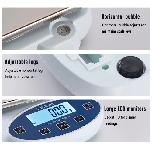 Miniatura 8 de Balanza de laboratorio Balanza electrónica 176.37 oz x 0.00 oz laboratorio de alta precisión Balanza analítica digital Escala de gramo 0.00 oz