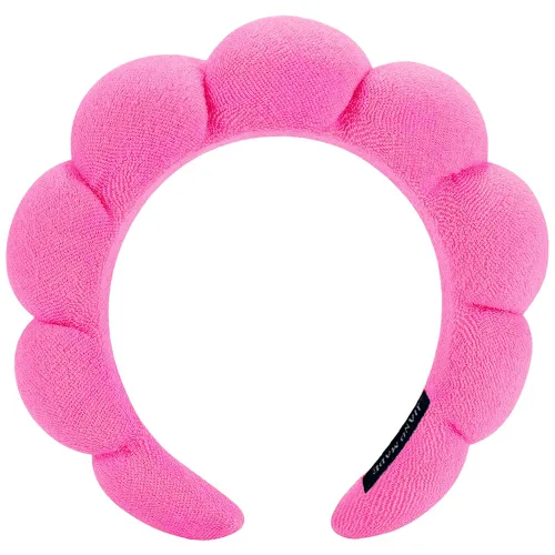 Miniatura 16 de AOENJIE Diademas de spa para lavar la cara o maquillaje, diademas de burbuja de esponja para el cuidado de la piel, diadema de tela de rizo