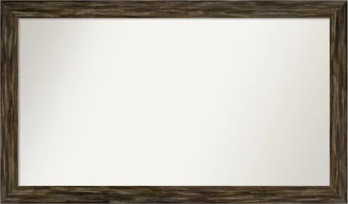 Miniatura 200 de Amanti Art Espejo de baño marrón para sobre el fregadero, 25 x 25 pulgadas, hecho a medida, espejo de tocador cuadrado marrón medio, marco de madera