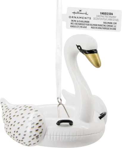 Miniatura 3 de Hallmark Flotador de piscina de cisne, adorno navideño