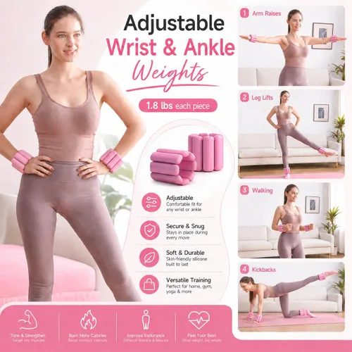 Miniatura 4 de Home Pilates Kit Pilates Equipment Set, Better Yoga Pilates Essentials Kit for Women with 14.5" Pilates Ring, Ball, Resistance Bands, Ankle Weights