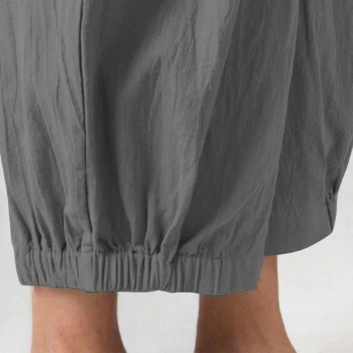Miniatura 6 de Womens Capri Yoga Pants Wide Leg Loose Comfy Lounge Cropped Capris with Pockets