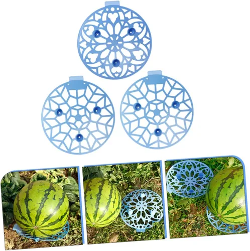 Miniatura 5 de Yardwe Moisés 3pcs Sandía Bandeja Plástico Melones Marco Jardín Sandía Soporte