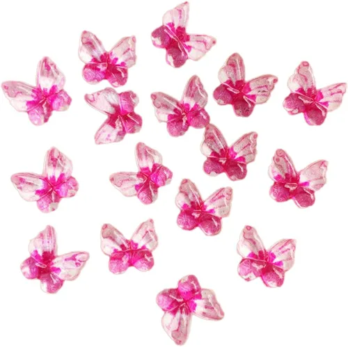 Miniatura 8 de Diamantes de imitación de mariposa con parte trasera plana, 80 unidades de 0.394 pulgadas, dijes de mariposa de resina para uñas, adornos, álbumes