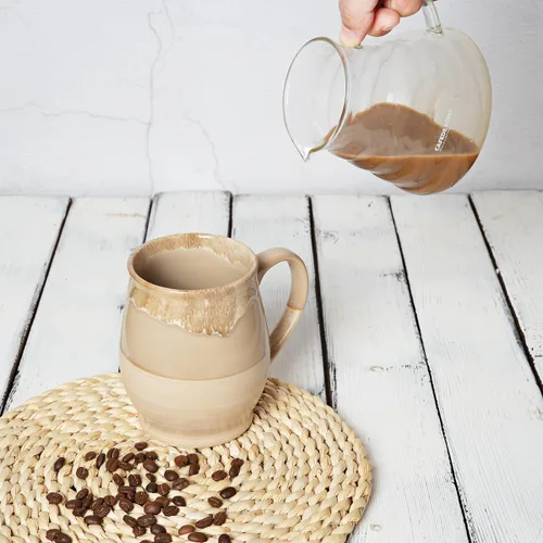 Miniatura 5 de Bosmarlin - Taza de cerámica mate extra grande, 25 onzas, apta para lavavajillas y microondas, taza grande y sobredimensionada para té, esmalte