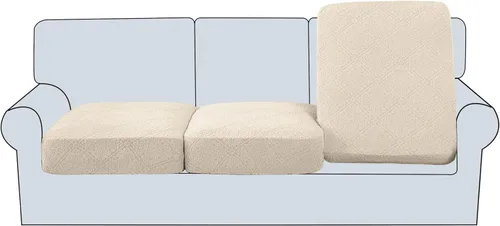 Miniatura 48 de H.Versailtex 2025 Fundas de sofá Jacquard para sofá de 3 cojines, 1 pieza de fundas elásticas para sofá, protector de muebles antideslizante, suave