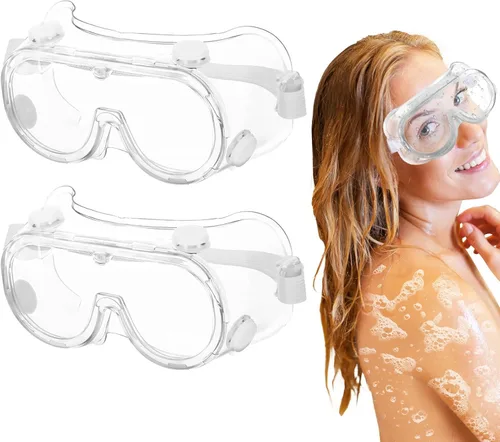 Miniatura 8 de Paquete de 2 gafas de ducha ajustables, protectores de pestañas y cejas, protector de ojos después de cirugía de cataratas