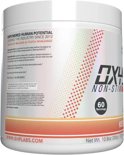 Miniatura 9 de EHP Labs OxyShred - Polvo termogénico para antes del entrenamiento y suplemento para adelgazar no estimulante con L-glutamina y acetil-L-carnitina