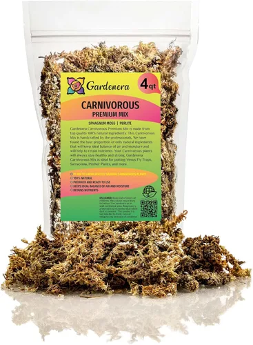Miniatura 58 de Musgo de Turba de Esfagno Natural Premium - Enmienda de Suelo de Jardinería y Medio de Suelo para Plantas Carnívoras de Gardenera