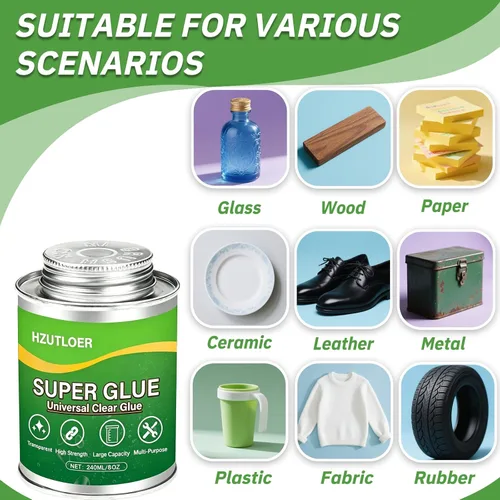 Miniatura 6 de Super Glue,Clear Glue with Brush,All Purpose Strong Adhesive,Instant Superglue Multi-Purpose Glue for