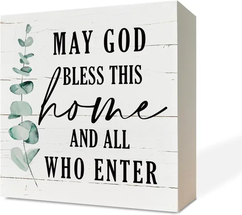 Miniatura 38 de Señales de madera cristianas, versículo de la Biblia Jeremías 29:11 - Porque sé los planes que tengo para ti, señal de caja decorativa para mesa