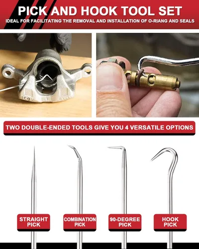 Miniatura 4 de Juego de 5 piezas de herramientas de instalación de sellos hidráulicos, herramientas de reparación de sellos de pistón de cilindro hidráulico, kits