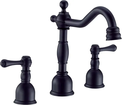 Miniatura 2 de Gerber Opulencia - Grifo de baño generalizado de dos manijas, acabado negro, certificado WaterSense de 1.2 GPM Negro satinado