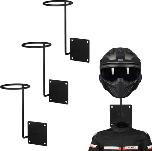 Miniatura 6 de ILM Soporte para Casco con Gancho y Perchero Soporte para Casco Montaje en Pared Perchero para Chaqueta Accesorios para Motocicleta