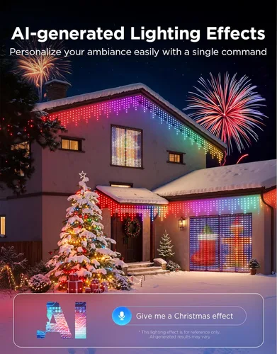 Miniatura 3 de Luces Navideñas Govee Christmas Lights 2, Luces de Cadena Navideñas RGBWIC de 99 Pies con 300 LEDs con Función de Mapeo de Formas, Decoración LED