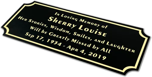 Miniatura 3 de Tamaño: 2.5 pulgadas de alto x 6 pulgadas de ancho, placa grabada de metal elegante, placa conmemorativa personalizada, placas de nombre grabadas