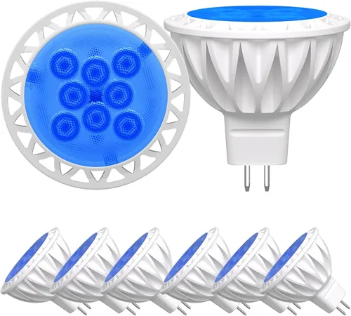 Miniatura 17 de Paquete de 12 bombillas LED MR16, equivalente a 50 W, 5000 K luz blanca diurna 5 W GU5.3 MR16 12 V, ángulo de haz de 38 grados para paisaje, 5000K