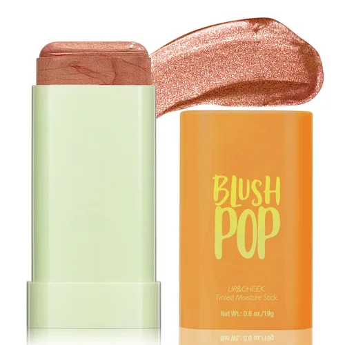 Miniatura 12 de Barra de rubor para mejillas – Varita de rubor de maquillaje en crema, barra hidratante sólida para tinte de mejillas, natural, mezclable