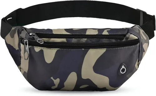 Miniatura 32 de Riñonera cruzada para mujeres y hombres, riñonera deportiva resistente al agua, bolsa de cinturón para viajes, senderismo, correr