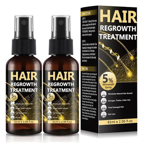 5% Minoxidil para Hombres y Mujeres, Spray de Rebrotes Capilares de Fórmula Avanzada y Solución Tópica para Cabello y Barba Ralos, Resultados