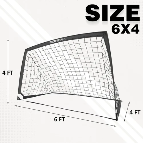 Miniatura 7 de BOHEN Kids Soccer Goals for Backyard, 6x4 / 9x5 FT Portable, Foldable and Stable Soccer Nets with Carry Bag Suitable for Youth and Adults for