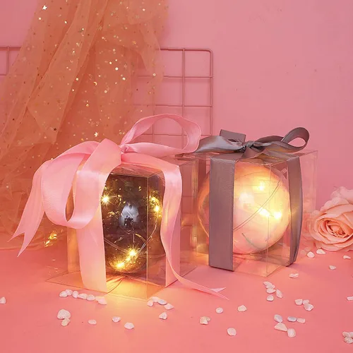 Miniatura 3 de Coobbar Caja de regalo transparente para dulces, paquete de 30 cajas vacías de plástico de PVC transparente para regalos de fiesta, boda, regalos