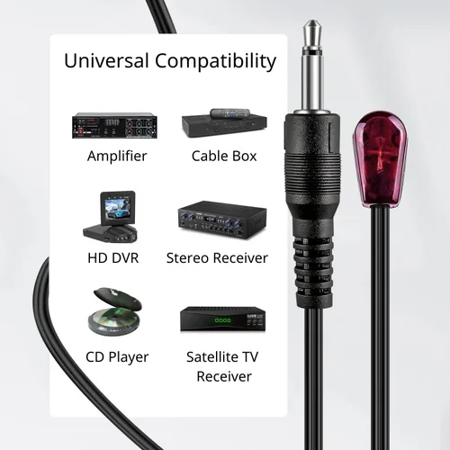 Miniatura 5 de TNP - Cable emisor de infrarrojos IR de 10 pies - Cable infrarrojo Jack de 0.138 in para sistema repetidor IR Xbox One Receptor AV caja de cable