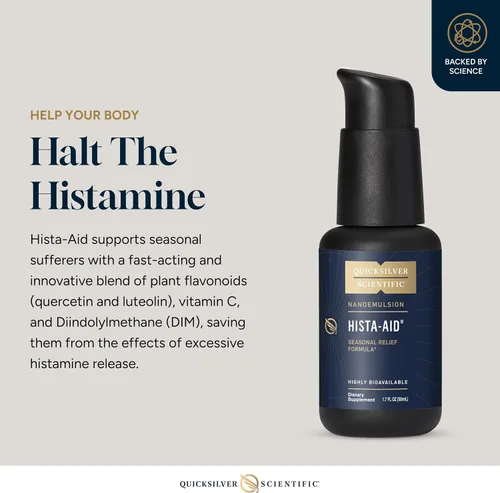 Miniatura 3 de Quicksilver Scientific Nanoemulsified Hista-Aid - Flavonoides para ayudar a mantener niveles saludables de histamina - Líquido liposomal de vitamina