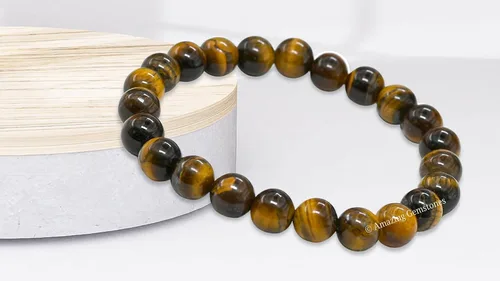 Miniatura 646 de Amazing Gemstone Pulsera de cristal para mujeres y hombres, pulsera de cristal curativo de protección, pulsera elástica con cuentas de piedras