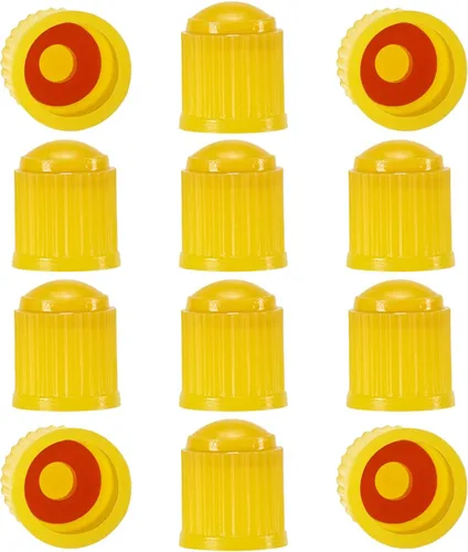 Miniatura 6 de La versión mejorada tiene tapas de vástago de válvula de neumático con anillo de sellado (12 piezas, negro)