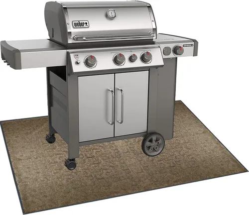 Miniatura 8 de Alfombrillas para Parrilla BBQ para Parrilla al Aire Libre, 65 x 38 pulgadas Alfombrillas Bajo Parrilla de Servicio Pesado Engrosadas, Protector