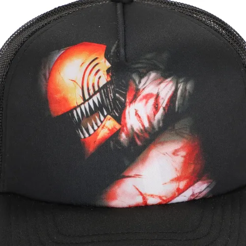Miniatura 8 de Bioworld Chainsaw Man Logo & Pochita Sombrero El Snapback Precurve Negro Para Hombre