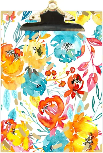 bloom daily planners Portapapeles tamaño carta – Estándar A4 (9 pulgadas de ancho x 12.5 pulgadas de alto) bonito tablero decorativo para Flores