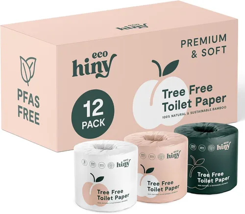 Miniatura 13 de ECOHiny Papel Higiénico Premium y Suave de Bambú Libre de PFAS 48 Mega Rollos, 3 capas y 350 Hojas No Tóxico, Certificado FSC, Seguro